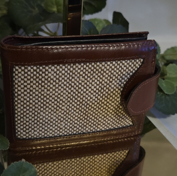 Other - Vintage Woven Leather Photo Pass Case Wallet Cottagecore Organizer 40 View
